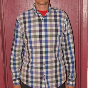 Plaid mens dress shirt